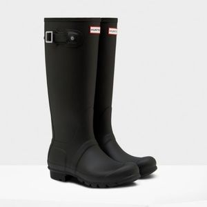 Hunter Original Matte Black Rain Boots 9.5